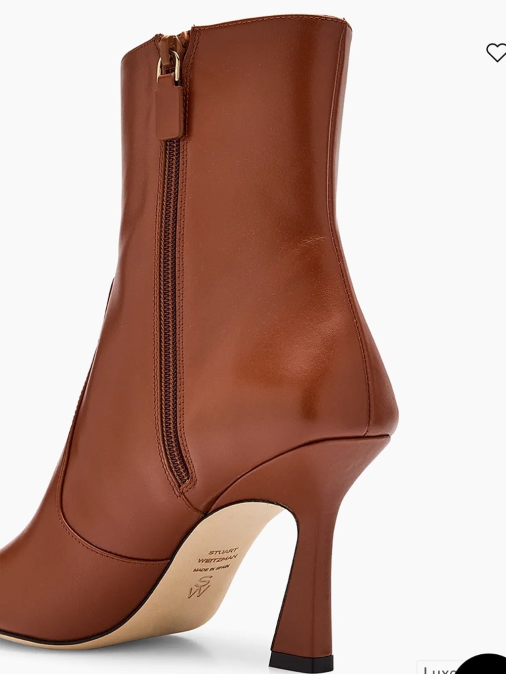 Stuart Weitzman Vinnie Zip Bootie 85 Luxe Saddle size 7.5 - Picture 6 of 13